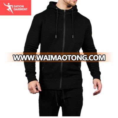 black sleeveless plain wholesale hoodies men bulk hoodies