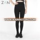 OEM women leggings wholesale sticked shiny rhinestones fitness solid color black leggings for women